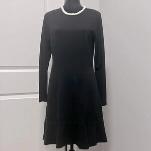 Loft Women’s Long Sleeve Black Mini Dress size 8